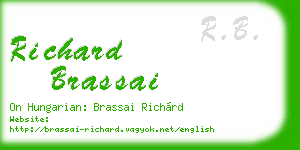 richard brassai business card