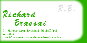 richard brassai business card